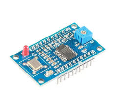 AD9850 DDS signal generator, sine wave/square wave, adjustable amplitude/duty cycle, with example code provided