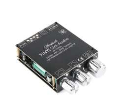 XY-T100H 2*100W Bluetooth 5.0 digital amplifier board module with pre-amp treble and bass adjustment, stereo sound