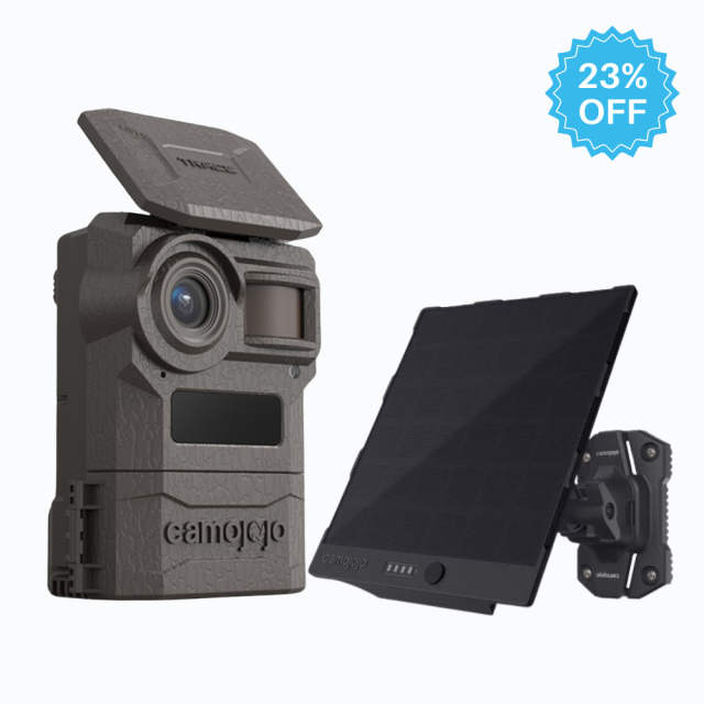 Camojojo Trail Camera with Live Feed and EnerG Solar Panel Deluxe Set