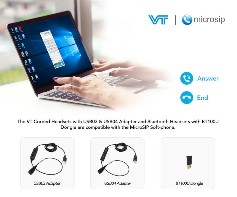 VT Products are Compatible with the MicroSIP Soft-phone Platform