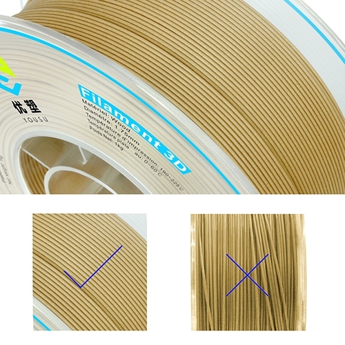 YOUSU Wood PLA Tangle free 3D Filament, 1.75mm, 1kg