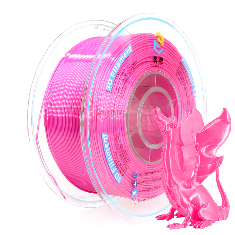 YOUSU Silk PLA 3D Filament with gorgeous surface, Tangle free, Pearlescent  1.75mm, 2.85mm 1kg