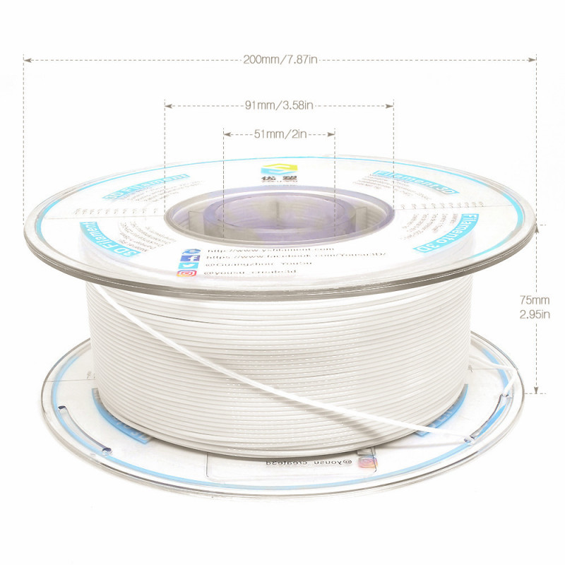 YOUSU PC 3D Filament with multi-color 1.75mm 2.85mm 1kg