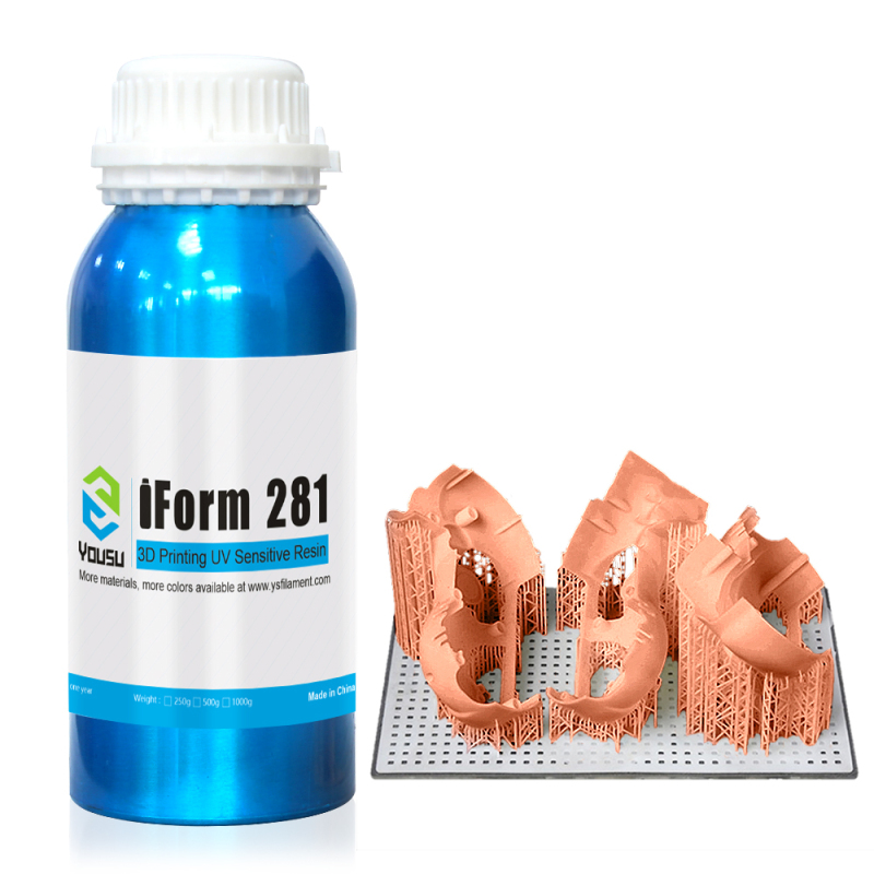 YOUSU iForm 281 High Toughness Resin 3D Printer Resin 405nm LCD DLP Printer UV Cure 3D Print Liquid Photopolymer Resin