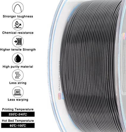 YOUSU PP（polypropylene) Filament,  1.75 mm For FDM 3D Printer