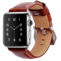For Apple Watch 38mm 42mm Big Buckle Leather Watch Band