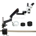 ARTICULATED ARM Zoom 3.5X-90X STEREO ZUMBIDO MICROSCOPE + Auxiliary Lens Microscope SZM0.5X and SZM2.0X