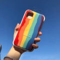 For iPhone 11 Pro MAX X XS MAX XR Rainbow Silicone Phone Case Gel Rubber Cover