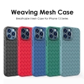 for iPhone 13 Mini Pro Max TPU Weave Case BV Grid Cover