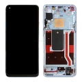 Replacement for OnePlus 8T 5G AMOLED LCD Screen Digitizer With Bezel Frame Assembly Light Blue OEM