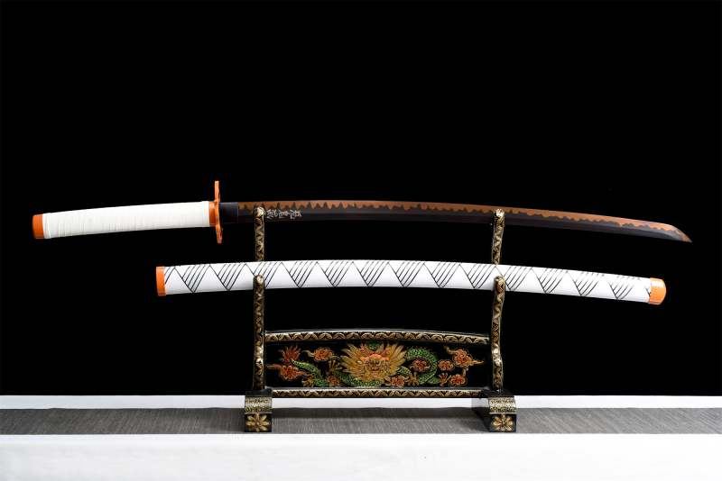 Anime Sword,Anime Cosplay,Real Japanese Samurai Sword,Handmade Anime Katana,T10 Steel Clay Tempered with Hamon,Full Tang