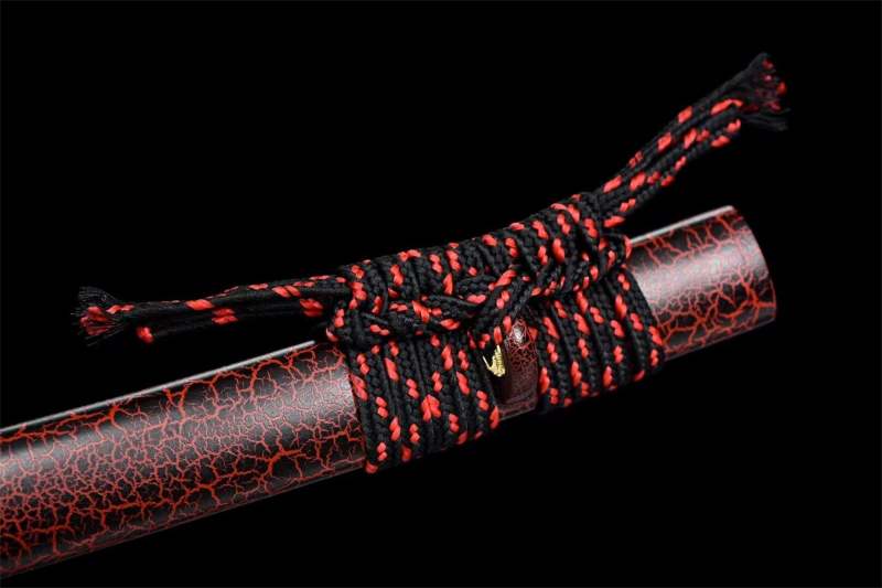 Handmade Katana Sword -Hellfire Real Japanese Samurai Sword Damascus Steel Full Tang