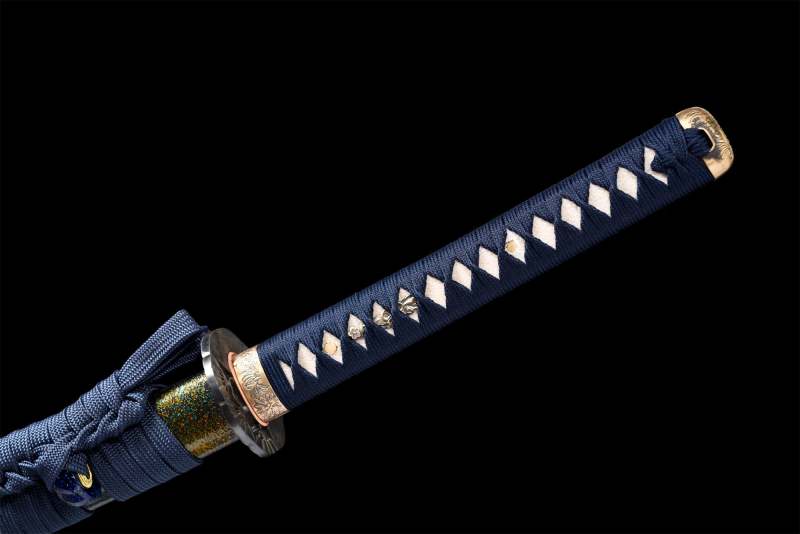 T10 High Carbon Steel Clay Tempered With Hamon Handmade Green Katana With Japanese Iron Tsuba Sword Real Japanese Samurai Sword Full Tang