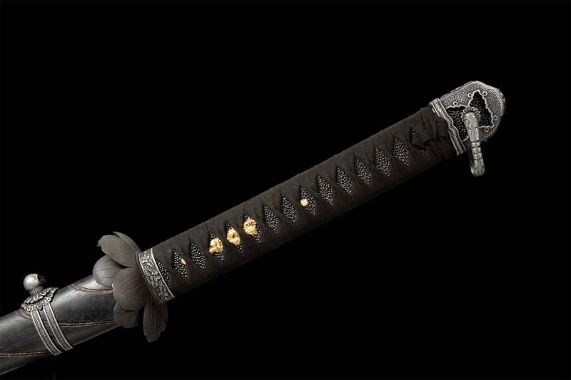 Black Blade Undead Cut Katana,Sekiro: Shadows Die Twice,Japanese Samurai Sword,Real Handmade Katana sword,High manganese steel,Full Tang