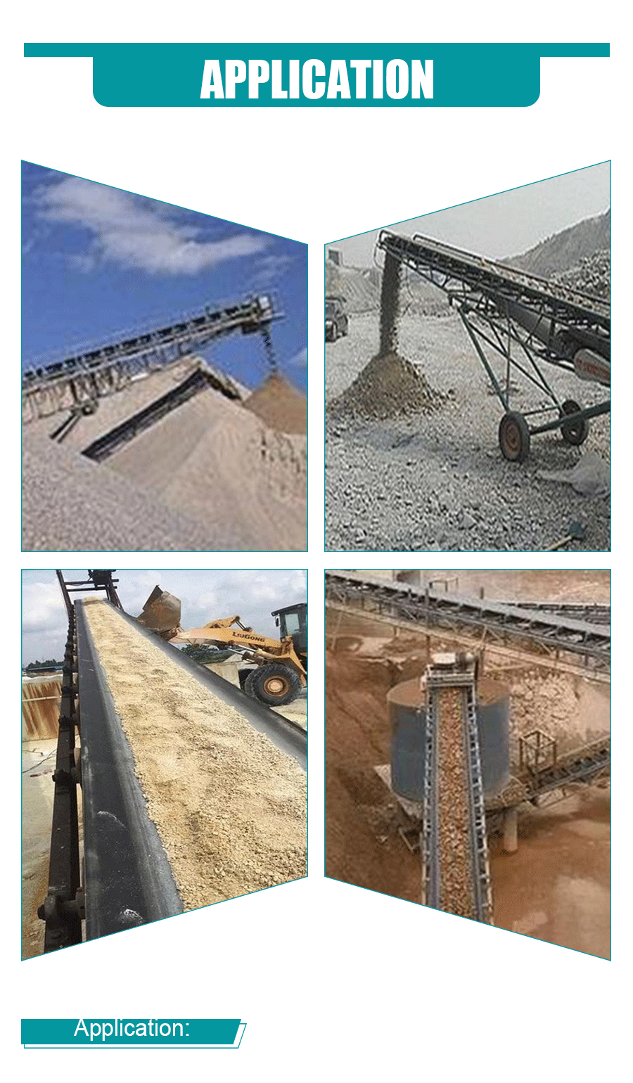 Conveyor belt for sand