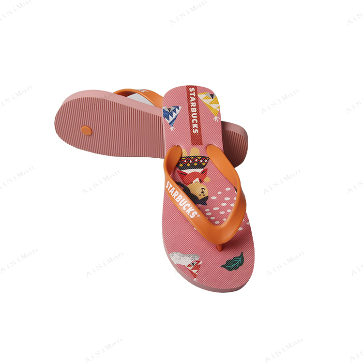 New Cute Printing Soft Rubber Bear Family Flip Flop For Girl With Fashion