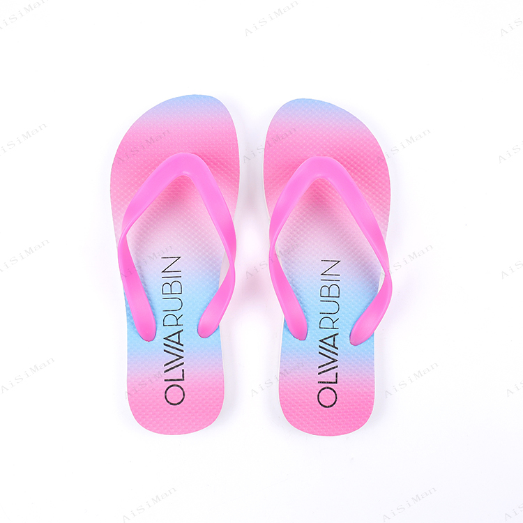 Wholesale Custom Personalised Unisex Summer Soft EVA Pink Straps Women Flip Flops