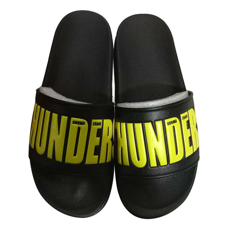 slide slippers with debossed logo customized print slide sandals men