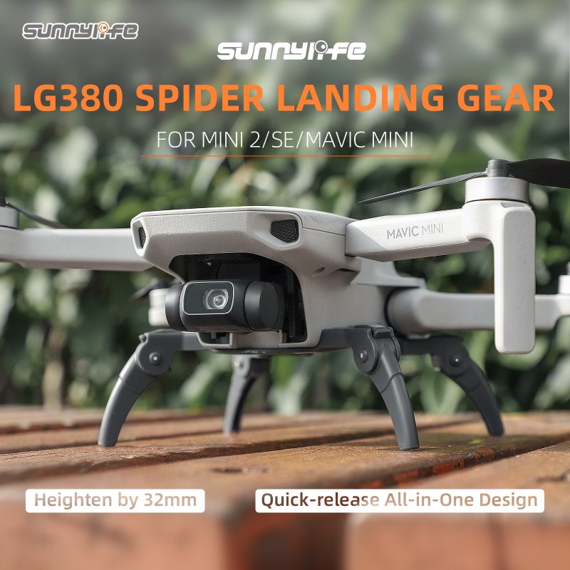 Sunnylife LG380 Landing Gear Extensions Heightened Spider Gears Support Leg Protector Accessories for Mini 2/SE/Mavic Mini
