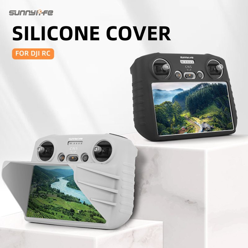 Sunnylife Controller Protective Cover Silicone Case with Sun Hood Sunshade Accessories for Mini 3 Pro DJI RC