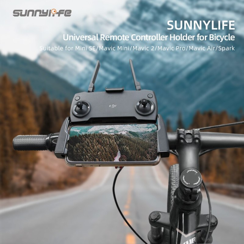 Sunnylife Remote Controller Holder on Bicycle Action Camera Mount for Mini SE/Mavic Mini/Mavic 2/Mavic Pro/Mavic Air/Spark