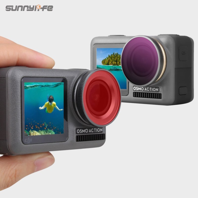 Sunnylife Adjustable ND/PL CPL Lens Filter Diving Filters for DJI OSMO Action Sport Camera