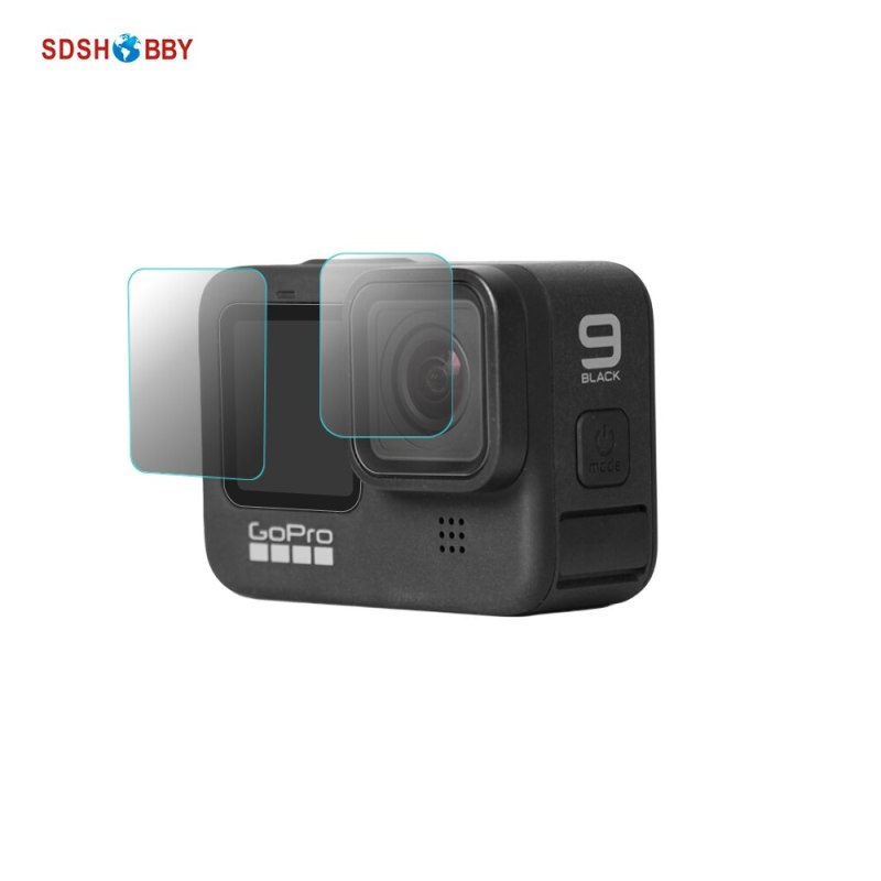 Sunnylife Protective Film Combo Tempered Glass Lens Film Front Back Screen Protector for GoPro Hero 9 Black