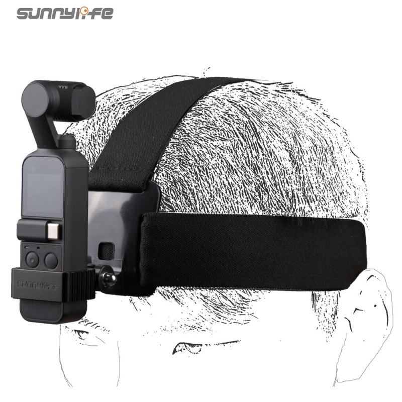 Sunnylife Gimbal Camera Head Band Wearing Belt Strap Mount for POCKET 2/OSMO POCKET/GOPRO