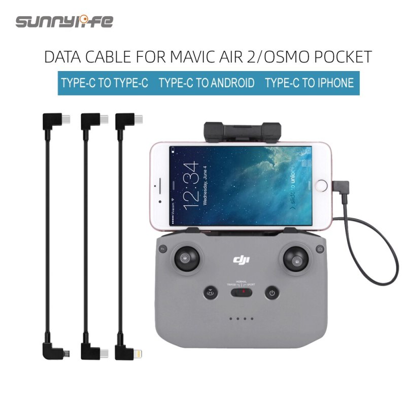 Gimbal Camera TYPE-C to Android IOS Cable Data Conversion Line for POCKET 2 / MAVIC AIR 2 / OSMO POCKET