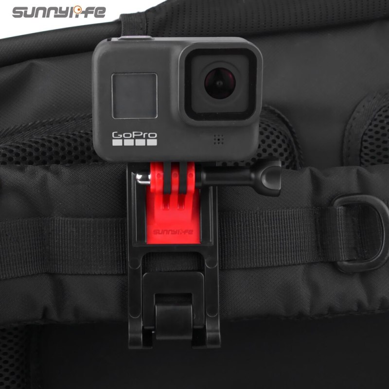 Sunnylife Sports Camera Backpack Clamp Universal Adjustable Clips for Action 2/ Insta360 One R/ GoPro 10/ Pocket 2