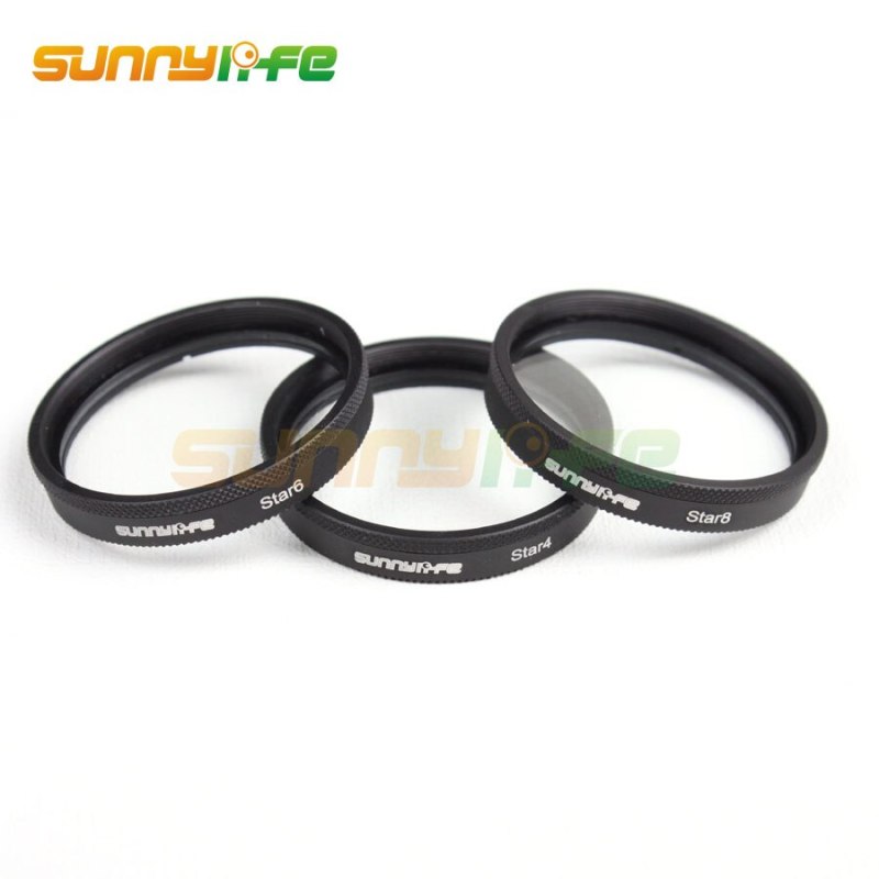 1pc Sunnylife Lens Filter 4X 6X 8X Star Filter Night Filter 4-Point 6-Point 8-Point X3 Filter for DJI OSMO/ OSMO+/ Inspire 1