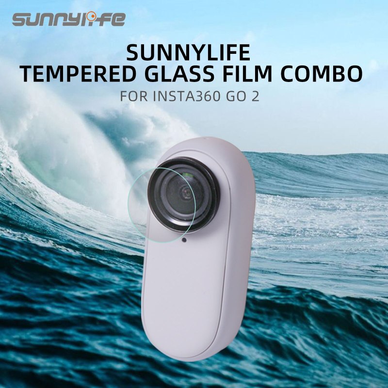 Sunnylife 2 Sets HD Tempered Glass Film Lens Protector Scratch-proof Accessories for Insta360 GO 2