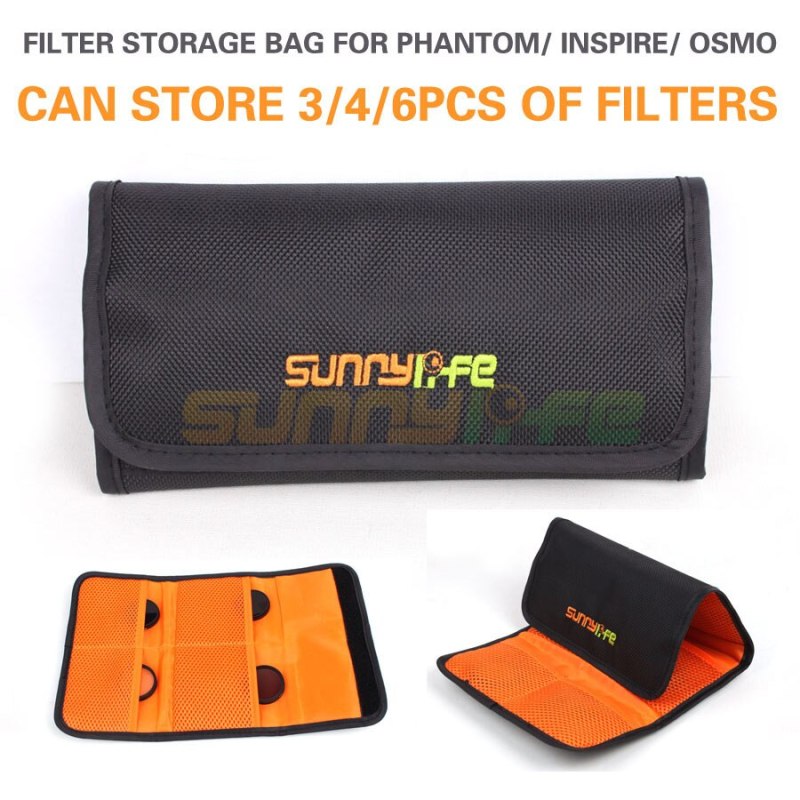 Sunnylife Lens Filter Case MCUV CPL ND Filters Portable Storage Bag for DJI Phantom 4 3 Inspire 2 1 OSMO X3 X5