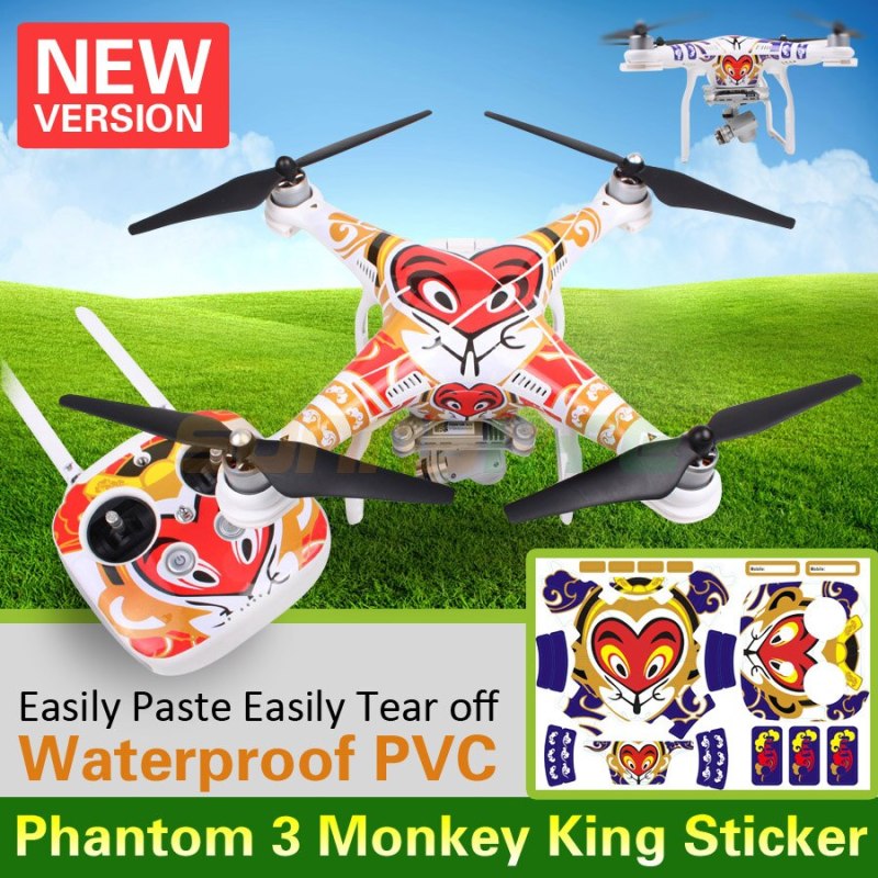 Monkey King Sticker Waterproof PVC Sticker Easily Paste Easily Tear off for DJI Phantom 3