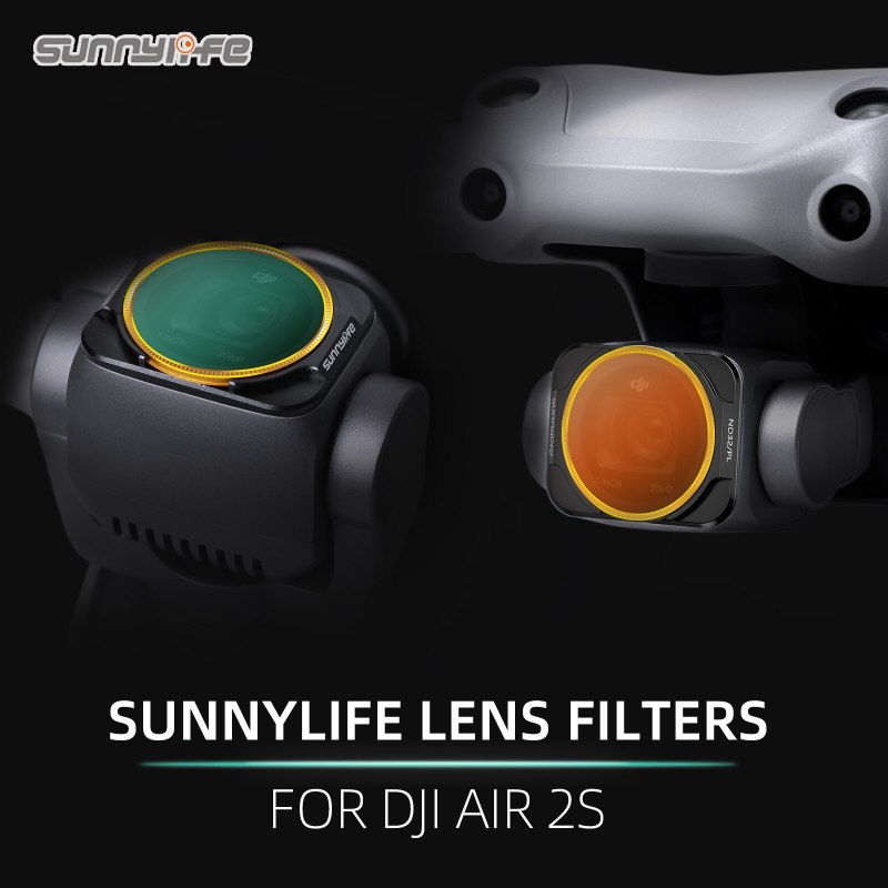 Sunnylife Lens Filter Adjustable CPL Filters ND32 ND16 ND8/PL ND64/PL MCUV Accessories for DJI AIR 2S