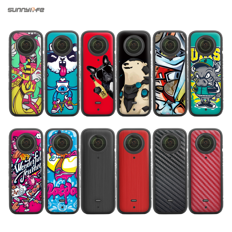 Sunnylife PVC Stickers Decals Protective Skin Film Scratch-proof Accessories for Insta360 X3