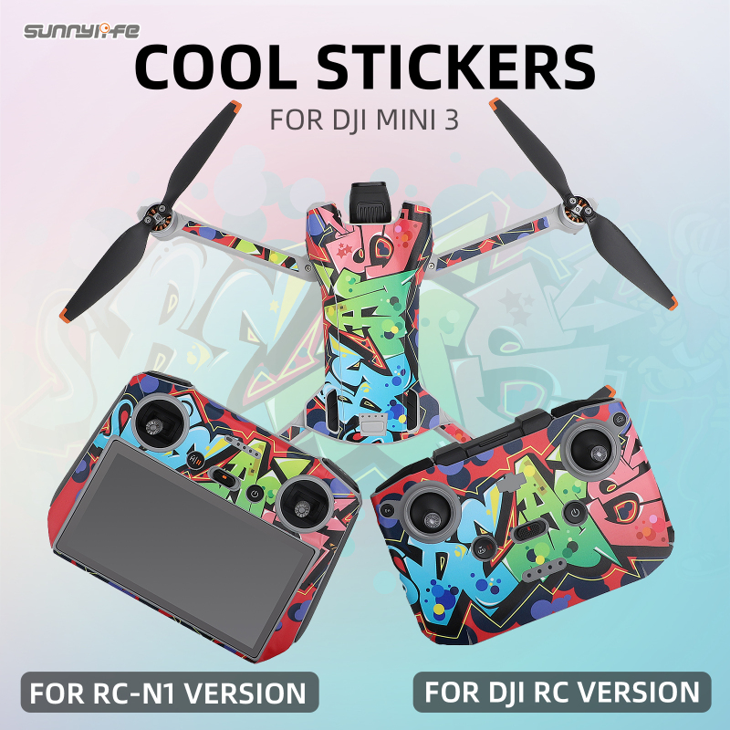 Sunnylife Colorful Stickers Protective Film Scratch-proof Decals Skin Accessories for DJI Mini 3
