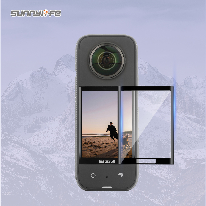 Sunnylife 3D Curved Screen Protector Tempered Glass Film HD Bubble-Free Scratch-proof Protective Film for Insta360 X3