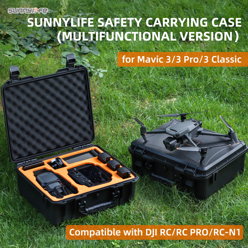 Sunnylife Safety Carrying Case Large Capacity Waterproof Shock-proof Hard Case for Mavic 3/3 Pro/3 Classic