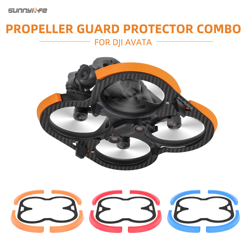 Sunnylife Carbon Fiber Propeller Guard Protector Anti-collision EVA Stripes Shielding Rings Props Protector Accessories for AVATA