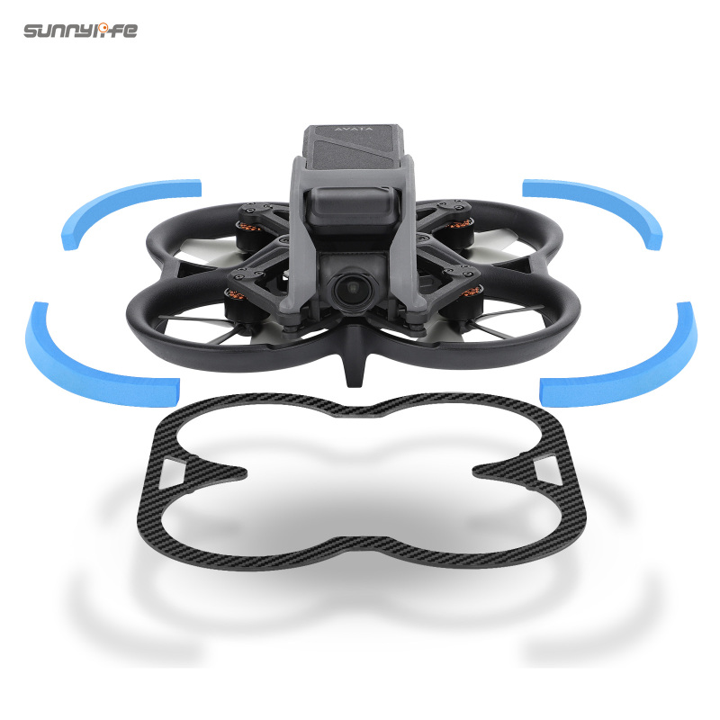 Sunnylife Carbon Fiber Propeller Guard Protector Anti-collision EVA Stripes Shielding Rings Props Protector Accessories for AVATA