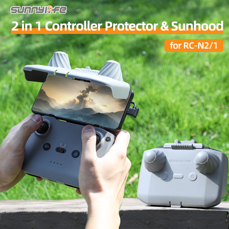 Sunnylife 2 in 1 Controller Protector Sun Hood Control Sticks Protective Cover for RC-N2/1 for Mini 4 Pro/ AIR 3/ Mavic 3 Pro