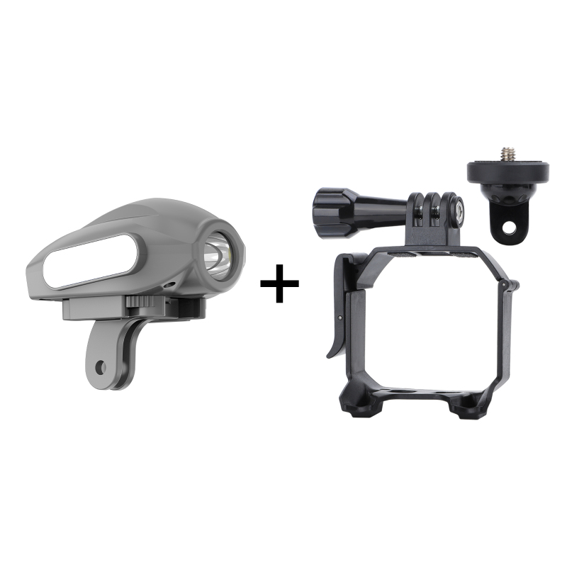 Sunnylife Sports Camera Holder Drone Light Bracket Lamp for Mini 3 Pro for ACTION 3/ GoPro 10/ Insta360 GO3 Camera