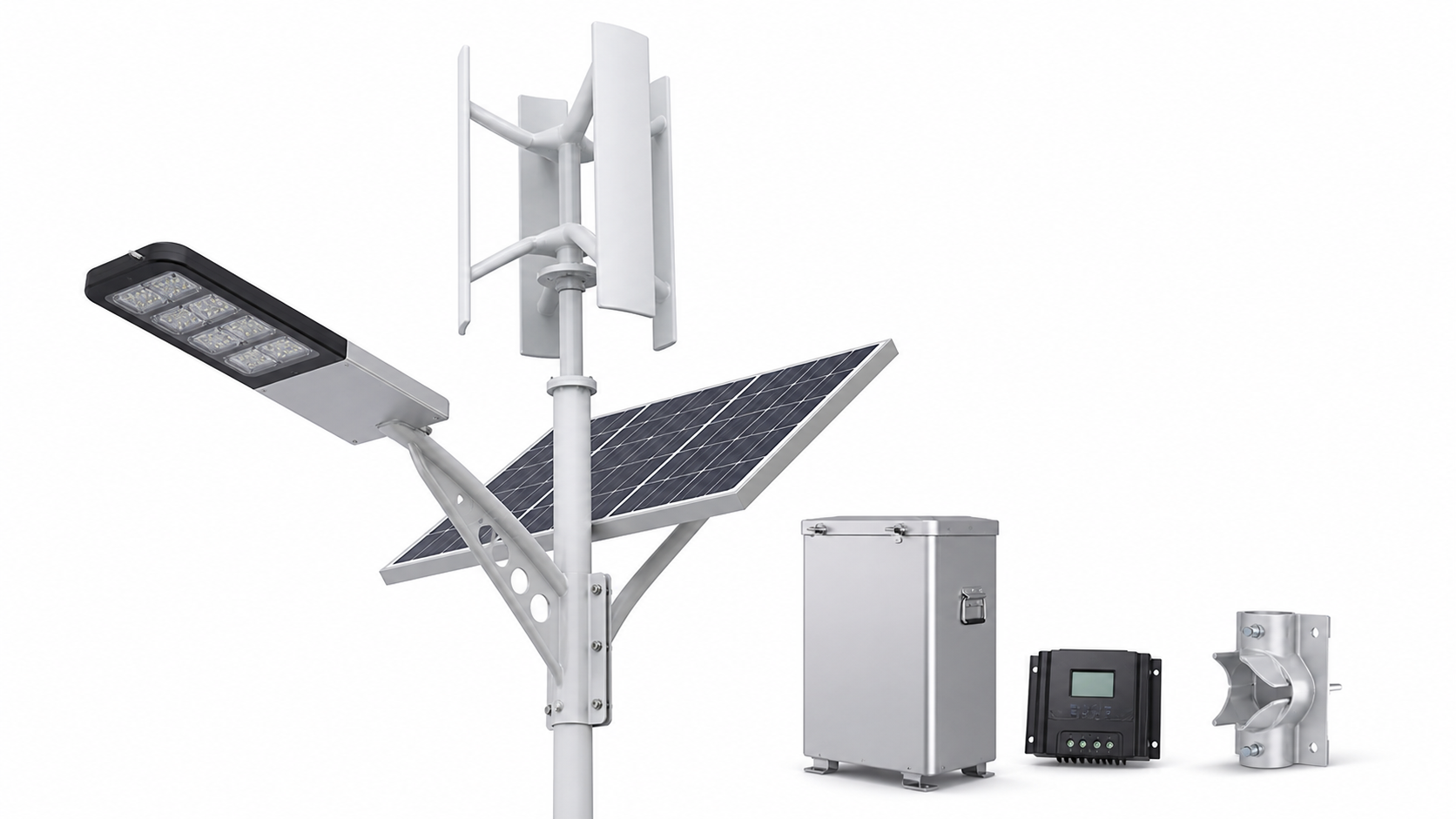 Solar wind hybrid street lights for coastal industrial access roads