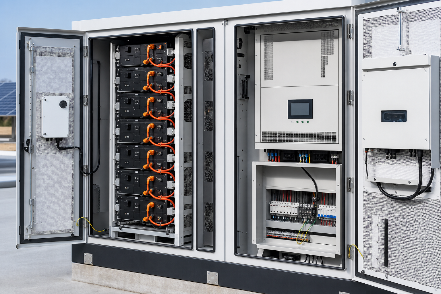 Commercial solar energy system with solar energy storage system for factory and warehouse projects