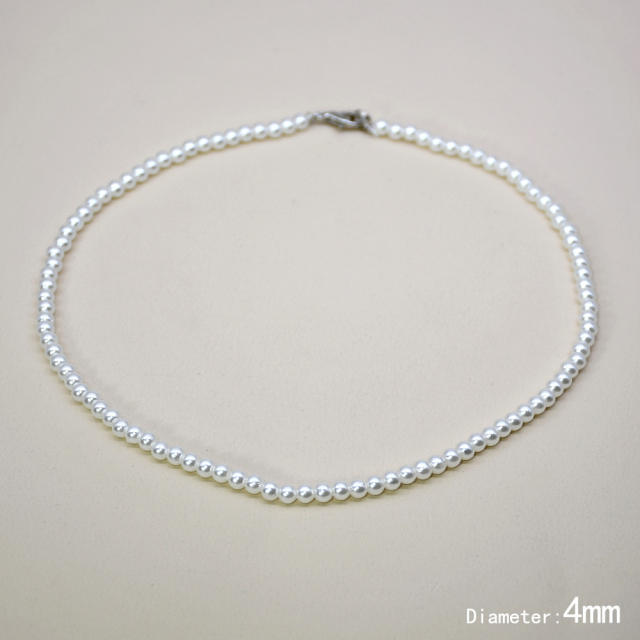 DIY easy match pearl beaded necklace