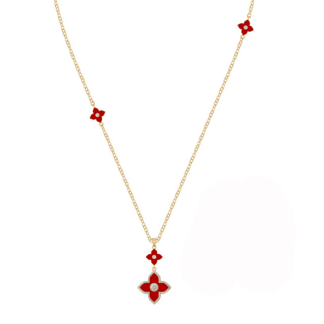 Classic color clover pendant women necklace