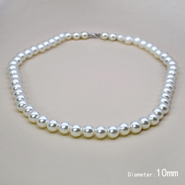 DIY easy match pearl beaded necklace