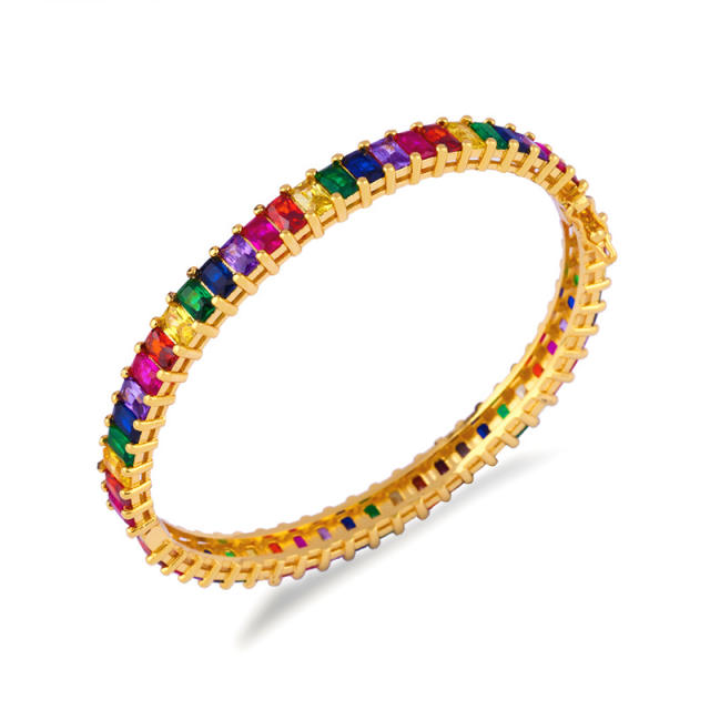 Fashion half circle full circle color zircon bracelet