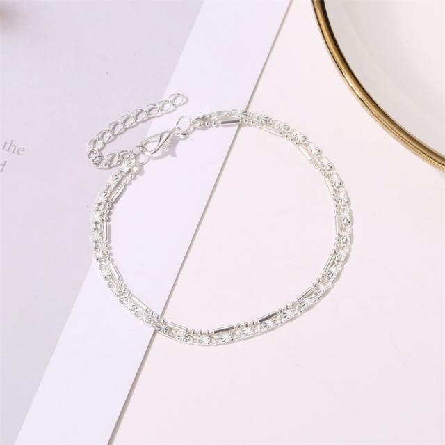 Double-layer chain anklet